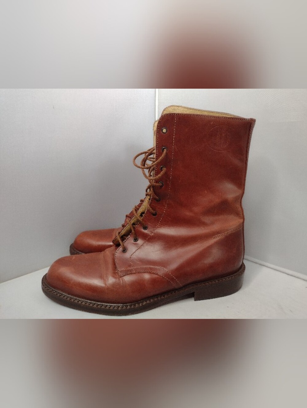 Vintage Joan And David Hand Made In Italy Brown Leather Lace Up Boots 36 Z